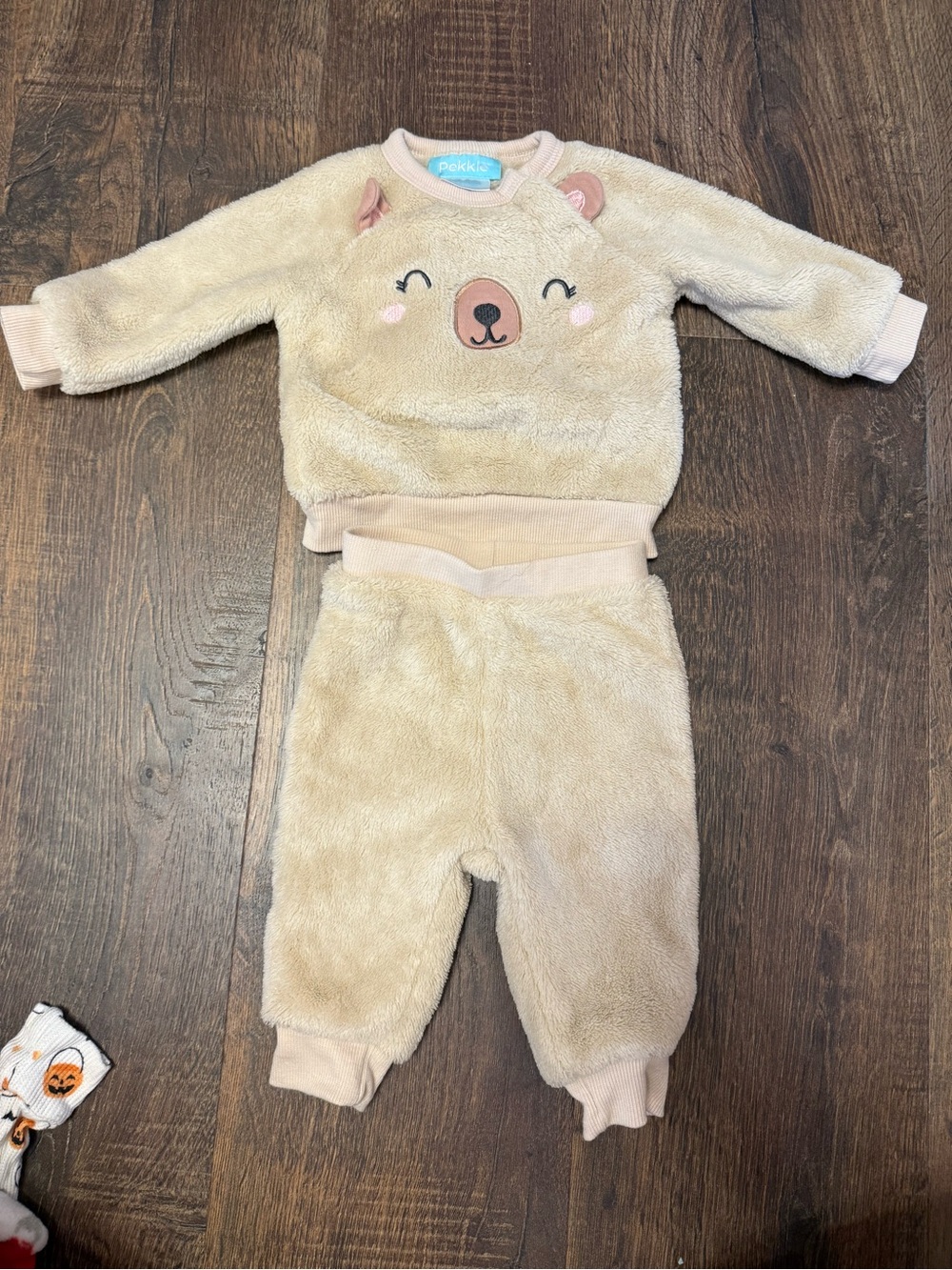 Carter's Beige Plush Bear Kids Matching Set